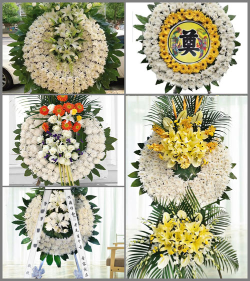 山东青岛即墨市通济街道小李村花圈速递